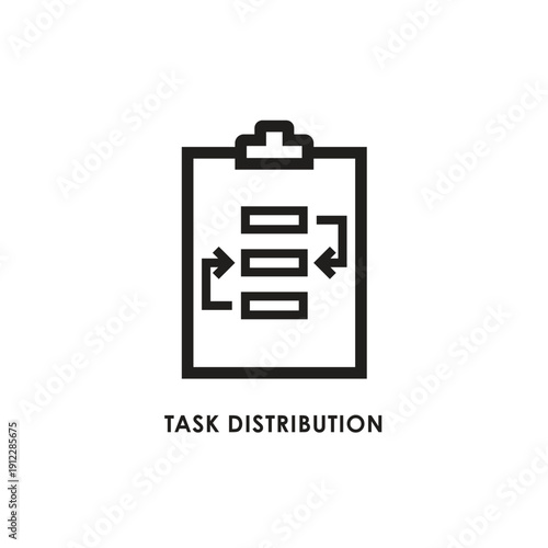 Minimalist Line Business Clipboard Icon