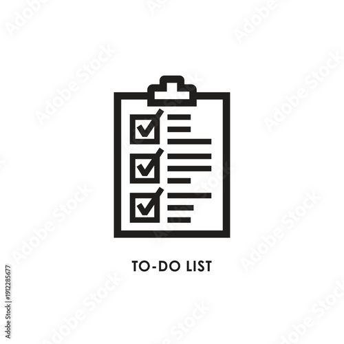 Minimalist Line Business Clipboard Icon