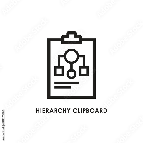 Minimalist Line Business Clipboard Icon