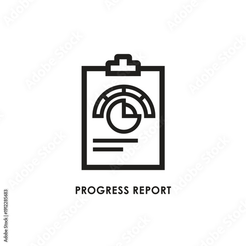 Minimalist Line Business Clipboard Icon