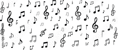 Musical notes pattern background