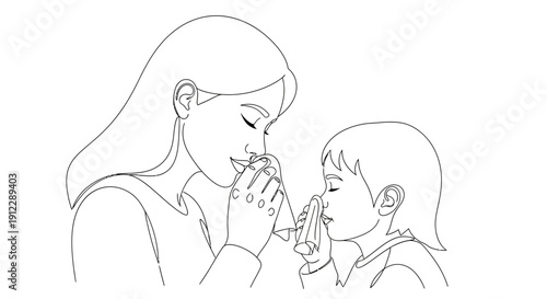 Mother and Child Sharing a Heartwarming Moment Together.