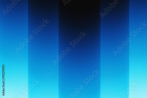 Abstract background of neon tubes glowing in green and blue. 3D rendering illustration.
