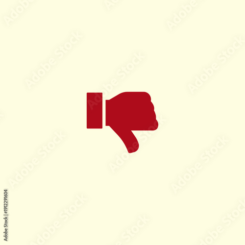 Dislike thumbs down logo icon flat vector design
