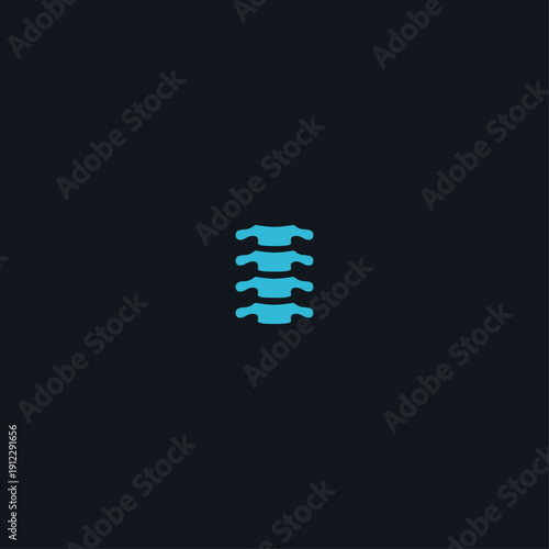 Spine logo icon flat vector design