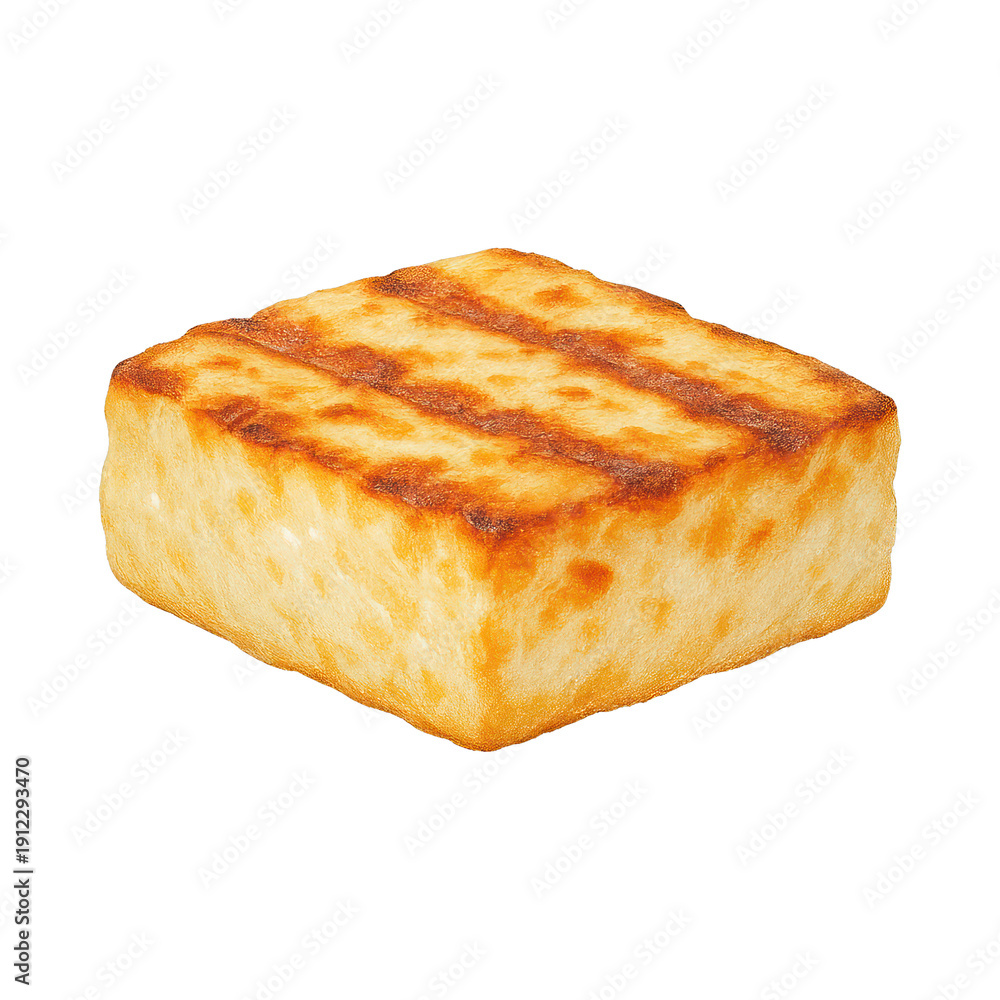 Fototapeta premium PNG Grilled cheese cube illustration.