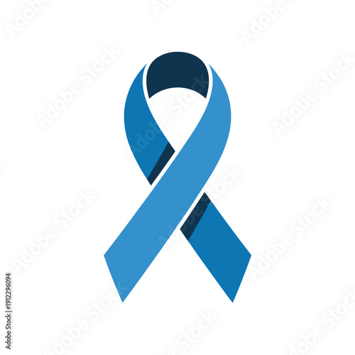 A blue ribbon symbolizes awareness for various causes and diseases.