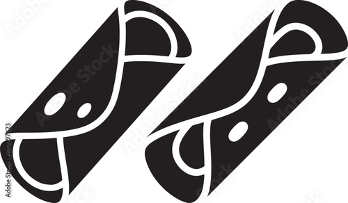 Two burritos with filling