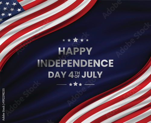 Happy independence day 4th of july american flag background