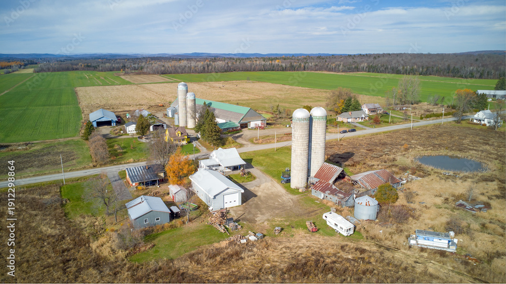 Naklejka premium Ferme Canadienne Quebec Canada