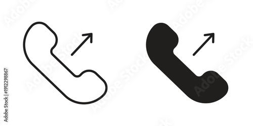 Call outgoing icon. Linear icon collection. Editable stroke. Vector illustrations