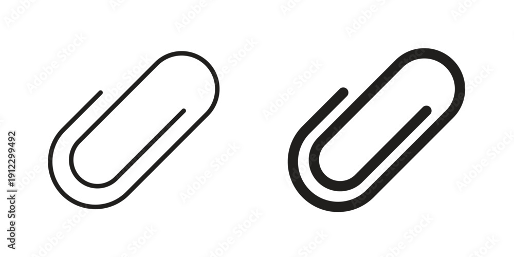 Fototapeta premium Clip icon. Linear icon collection. Editable stroke. Vector illustrations