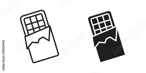 Chocolate icon. Linear icon collection. Editable stroke. Vector illustrations