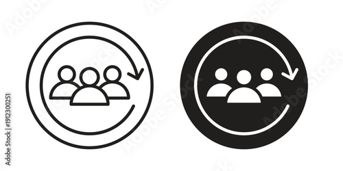 Customer retention icon. Linear icon collection. Editable stroke. Vector illustrations