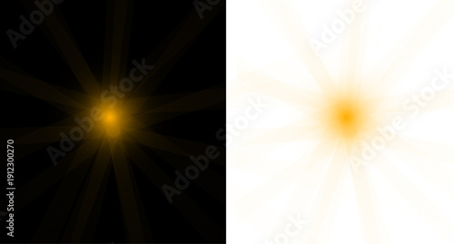 Stunning golden light effects on black and white