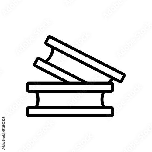 steel icons minimalist flat style design, steel Vector illustration on white background