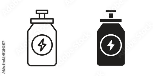 Energy drink icon. Linear icon collection. Editable stroke. Vector illustrations