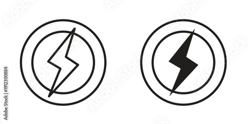 Energy Icon. Linear icon collection. Editable stroke. Vector illustrations