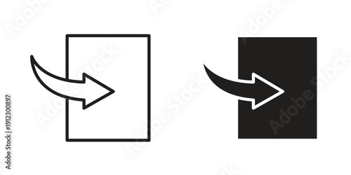 Enter icon. Linear icon collection. Editable stroke. Vector illustrations