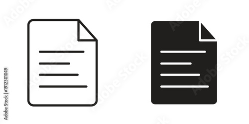 File icon. Linear icon collection. Editable stroke. Vector illustrations