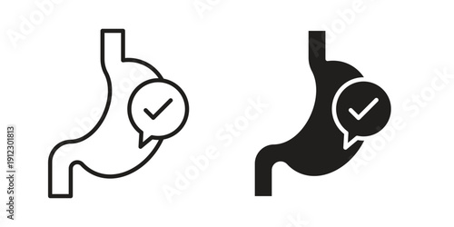 Good digestion icon. Linear icon collection. Editable stroke. Vector illustrations