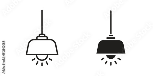 Hanging light icon. Linear icon collection. Editable stroke. Vector illustrations