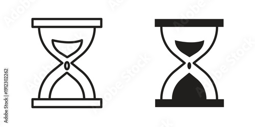 Hourglass icon. Linear icon collection. Editable stroke. Vector illustrations