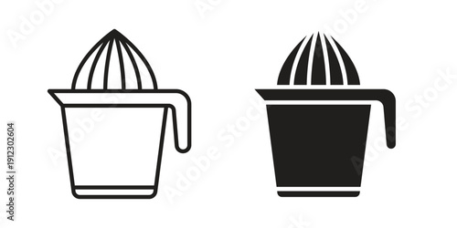 Juicer squeezer icon. Linear icon collection. Editable stroke. Vector illustrations
