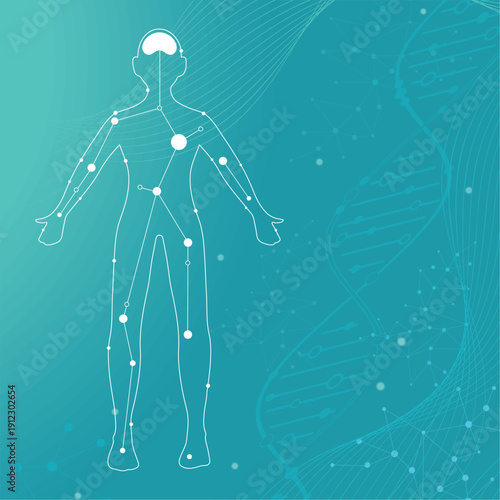 Abstract model of man of DNA molecule.