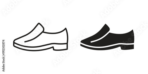 Loafer icon. Linear icon collection. Editable stroke. Vector illustrations
