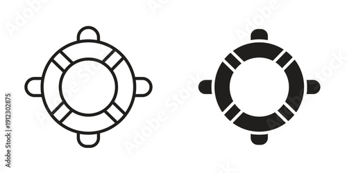 Life buoy icon. Linear icon collection. Editable stroke. Vector illustrations