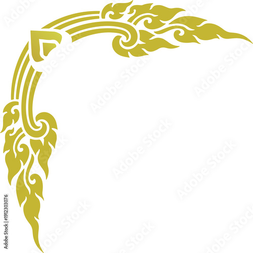 Fotografija Thai Art traditional asian luxury line art, Decorative, lai Thai Pattern flat Il