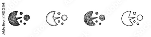 Sketch enzyme icon design set
