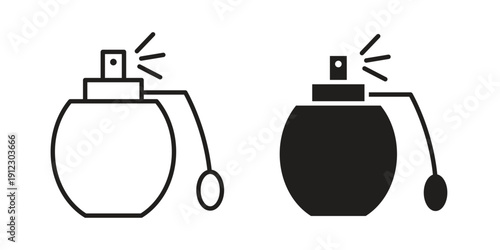 Perfume icon. Linear icon collection. Editable stroke. Vector illustrations
