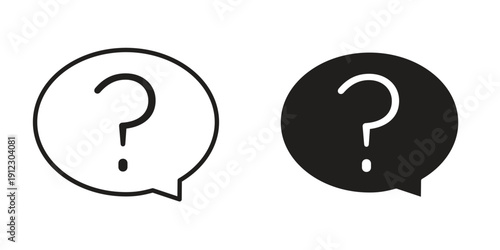 Question icon. Linear icon collection. Editable stroke. Vector illustrations