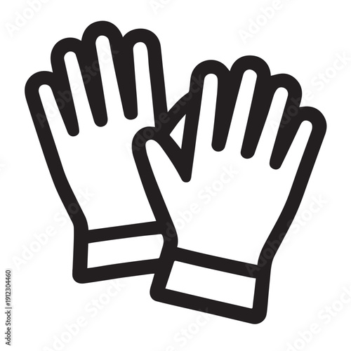 black glove isolated on white