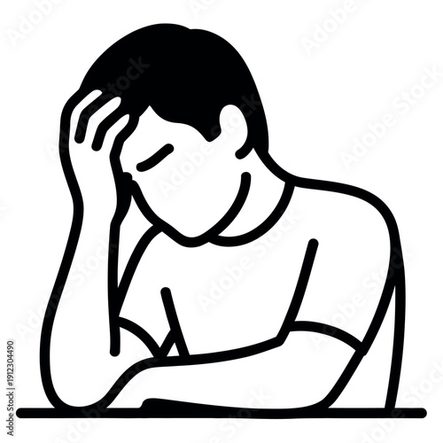 Man silhouette shows deep frustration, stress, or mental exhaustion.