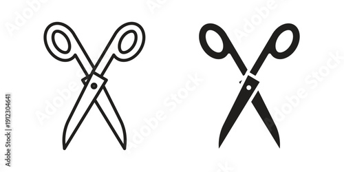 Scissors icon. Linear icon collection. Editable stroke. Vector illustrations