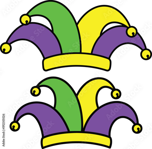 Jester hats for carnival party celebration