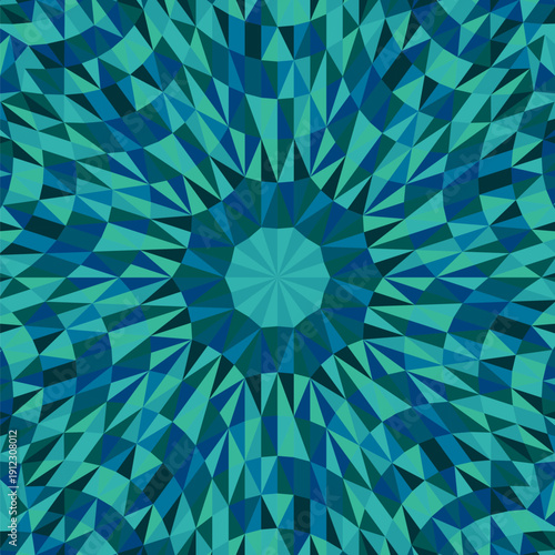 Hypnotic dynamic round tiled pattern background - colorful abstract circular polygonal vector graphic with geometric shapes