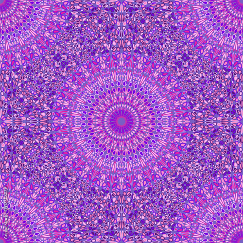 Seamless purple floral mandala ornament pattern background