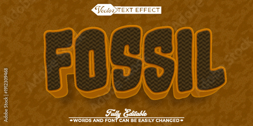  Fossil Prehistoric Dinosaur Ancient Remains Vector Fully Editable Smart Object Text Effect