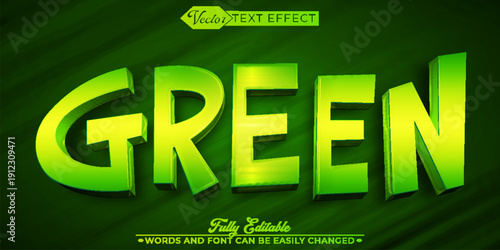  Green Nature Eco Environment Plant Vector Fully Editable Smart Object Text Effect
