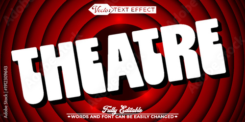 Theatre Stage Drama Performance Acting Vector Fully Editable Smart Object Text Effect