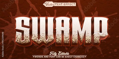 Swamp Wetland Marsh Nature Creepy Vector Fully Editable Smart Object Text Effect