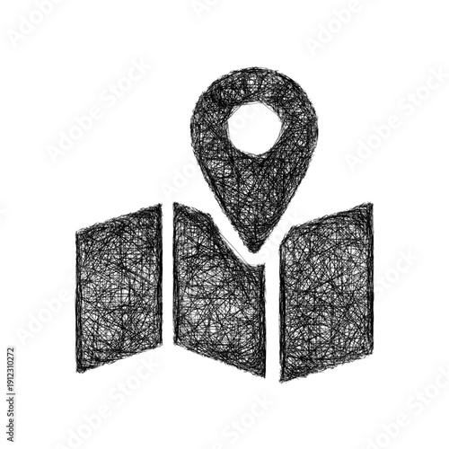 Sketch map icon design