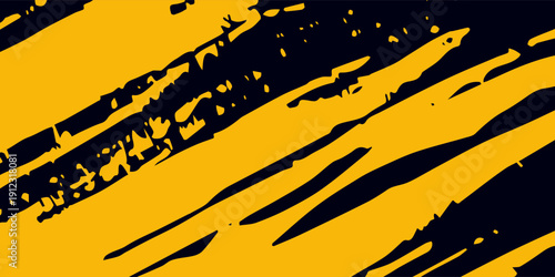 Halftone yellow dots pattern and black gradient grunge texture background. Dotted line comic sport style vector illustration.