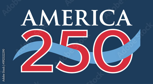 America 250 Simple Vector Patriotic Design