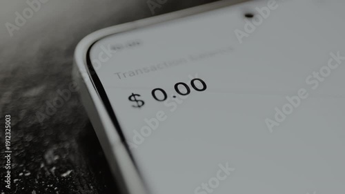 Transaction amount of 0.00 US dollars from a digital payment interface on a smartphone screen