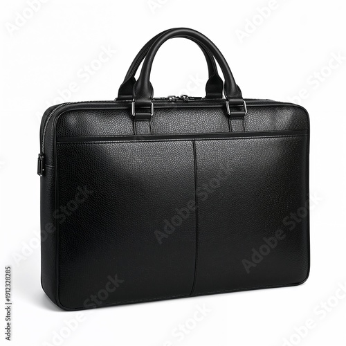 black briefcase isolated on white